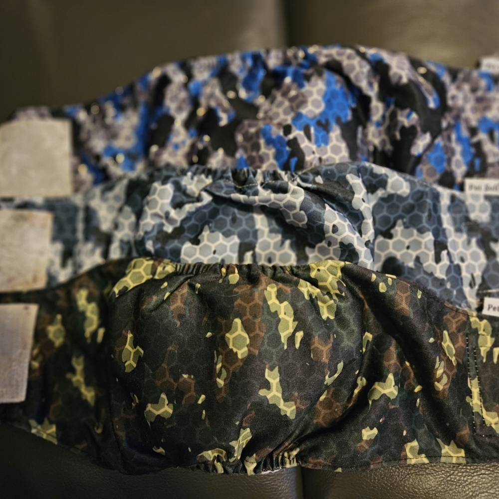 3 Male Dog Diapers Fun Camo Design Size SM